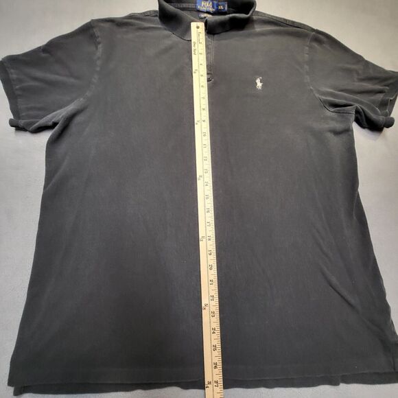 Polo Ralph Lauren Polo Shirt Mens 2XL Black Short Sleeve Custom Slim Fit - Picture 3 of 6